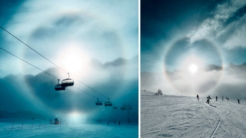 Il cielo dà spettacolo: un anello luminoso stupisce gli sciatori sulle vette della Valcamonica. Ecco cos'è il raro fenomeno ottico