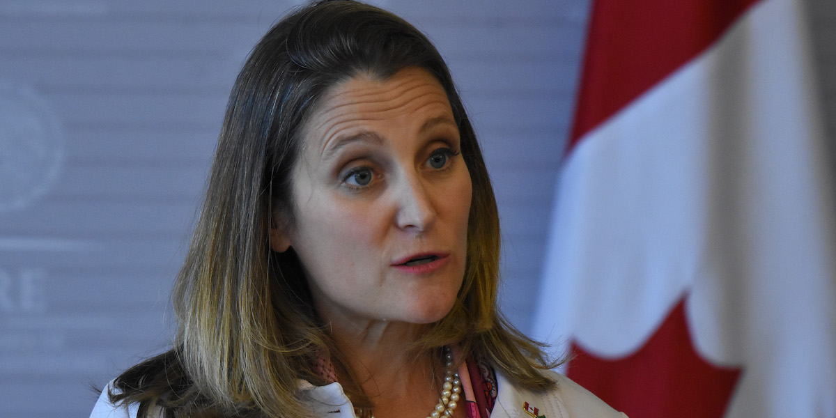 L'ex vice prima ministra canadese Chrystia Freeland andrà a lavorare per il governo ucraino