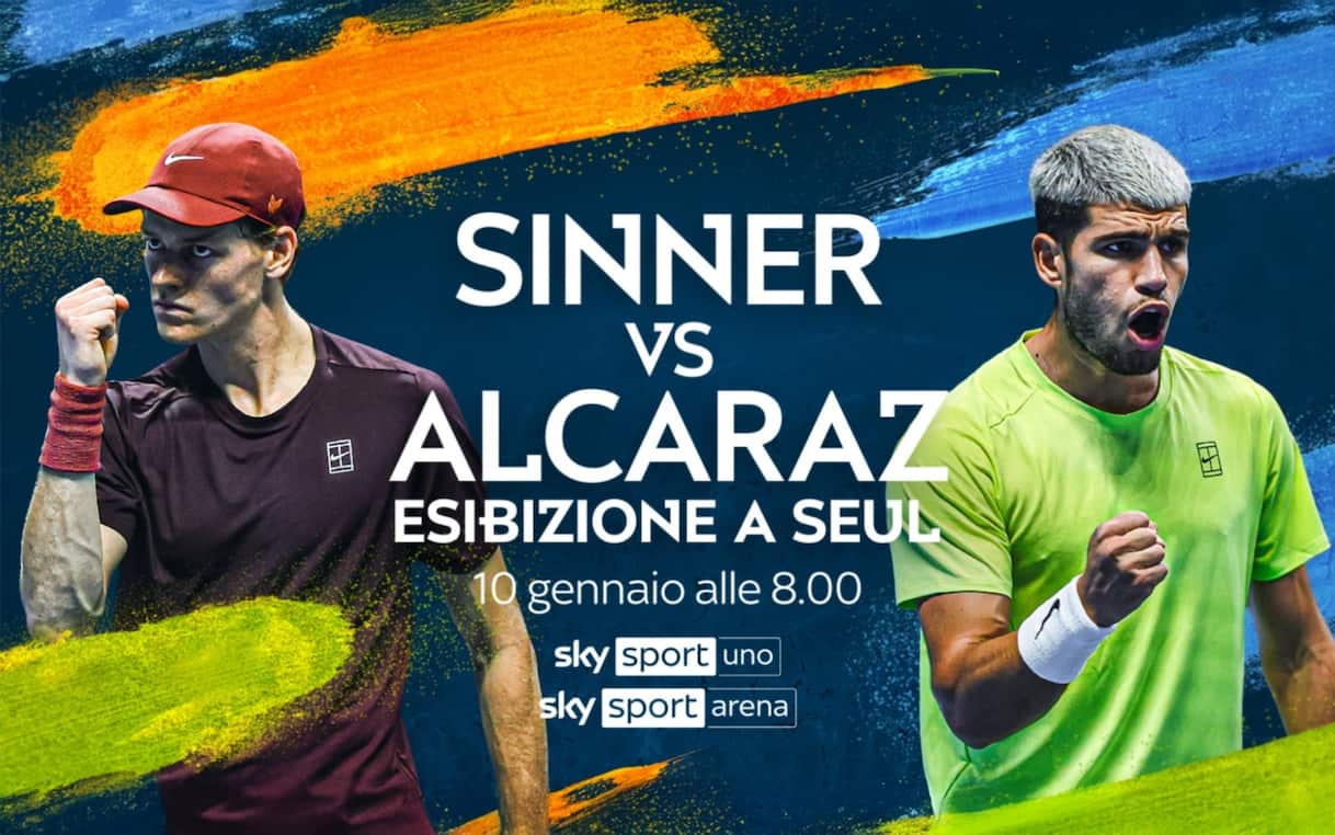 Sinner-Alcaraz, esibizione a Seul in tv e streaming: orari e dove vederlo