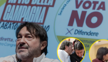Ranucci presta il volto per il No e bacia Conte e Schlein. Poi "l'editto venezuelano" contro Cerno