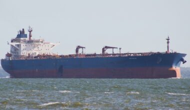 Una petroliera sul lago Maracaibo, in Venezuela, il 7 gennaio 2026. (AP/Edgar Frias)