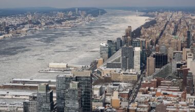 La rara gelata del fiume Hudson a New York