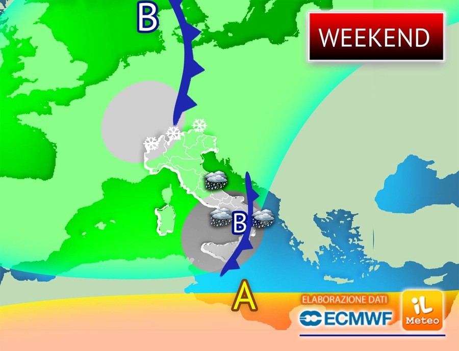Sabato con piogge battenti su queste Regioni, poi la sorpresa di Domenica. Le Previsioni
