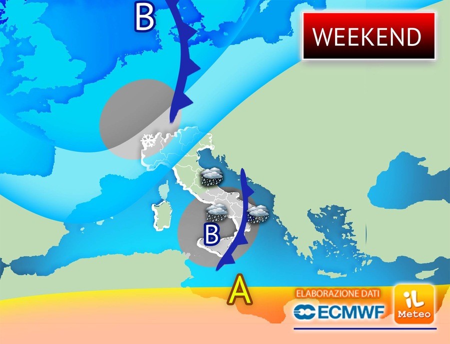nuova perturbazione in transito, ma per Domenica c'è una novità. Le Previsioni