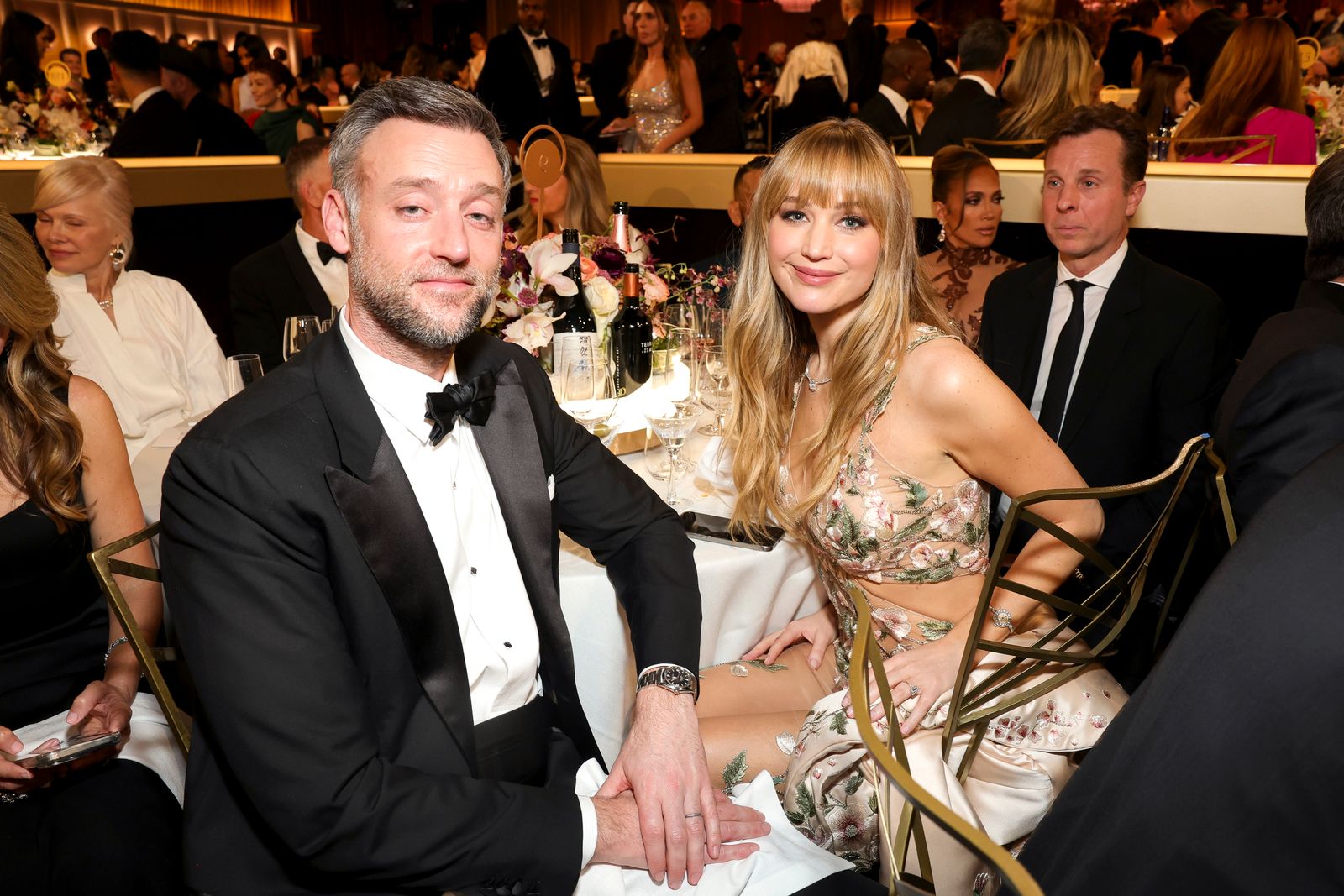 Cooke Maroney e Jennifer Lawrence ai Golden Globe 2026