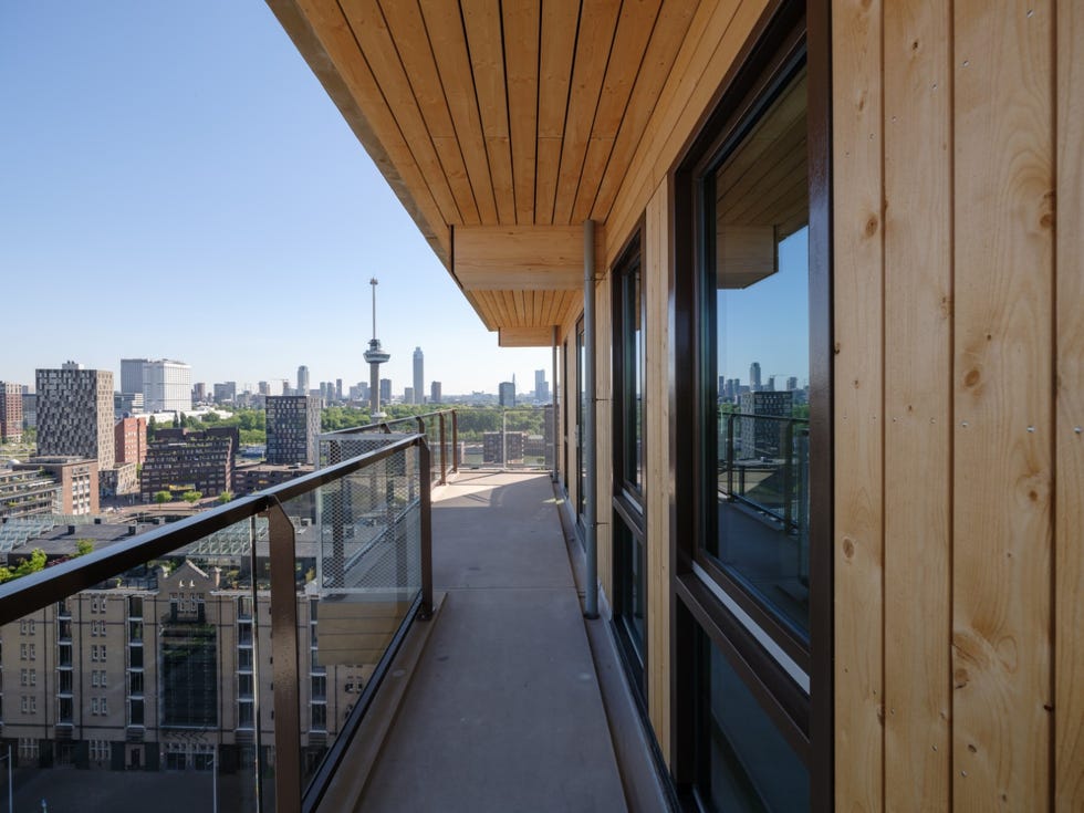 balcony view overlooking a city skyline