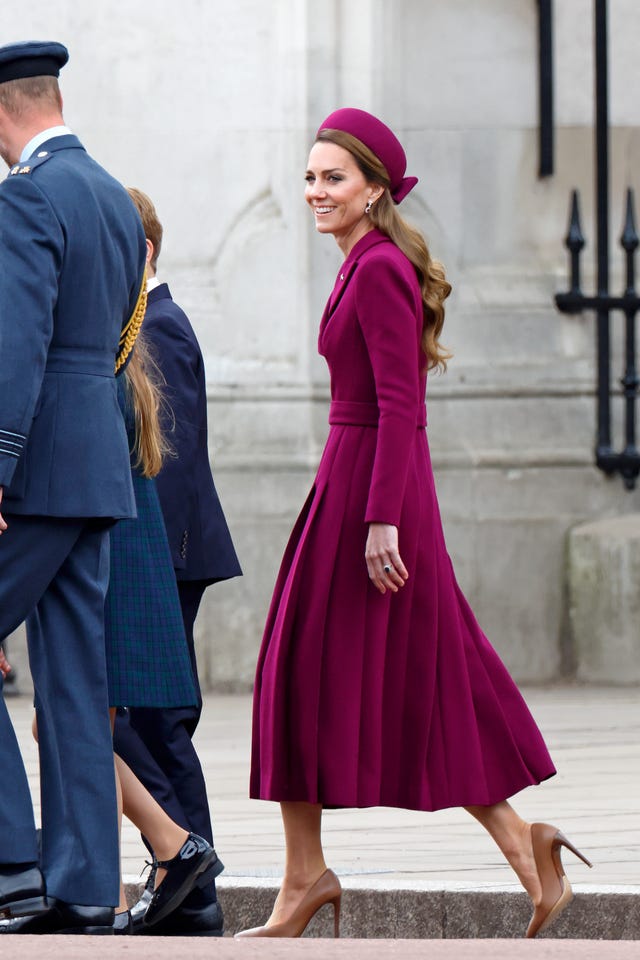 The Royal Family Watch Military Procession To Mark The 80th Anniversary Of VE Day