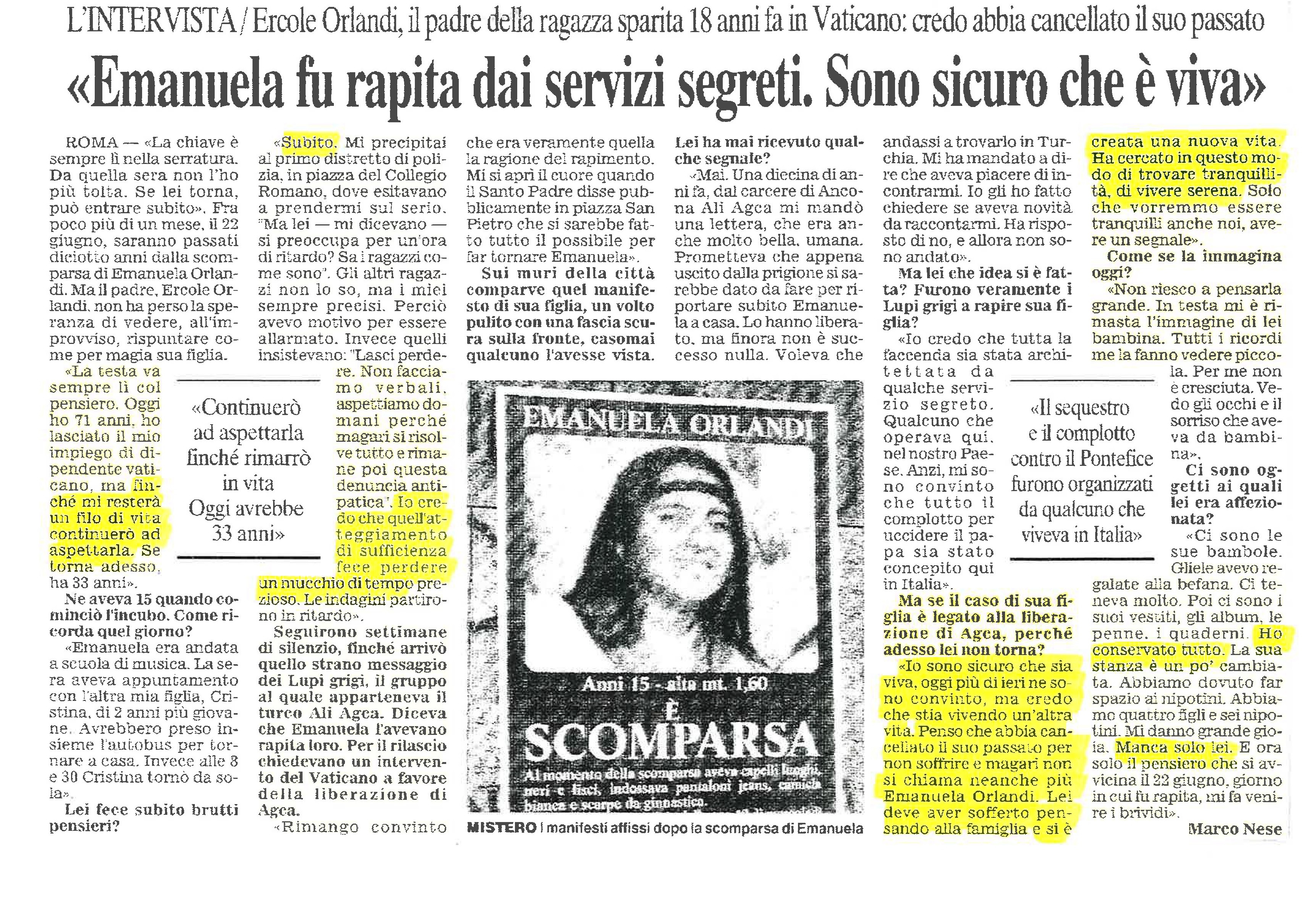 Caso Orlandi-Gregori, i nuovi documenti: il ruolo del padre e la trattativa Italia-Vaticano sul crack del Banco Ambrosiano