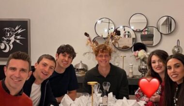 Sinner cena a Montecarlo con Giovinazzi e Ciccone per Capodanno