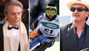 Vip e sportivi a Crans Montana: l'ultima vittoria di Alberto Tomba, le vacanze di Delon e Bono Vox
