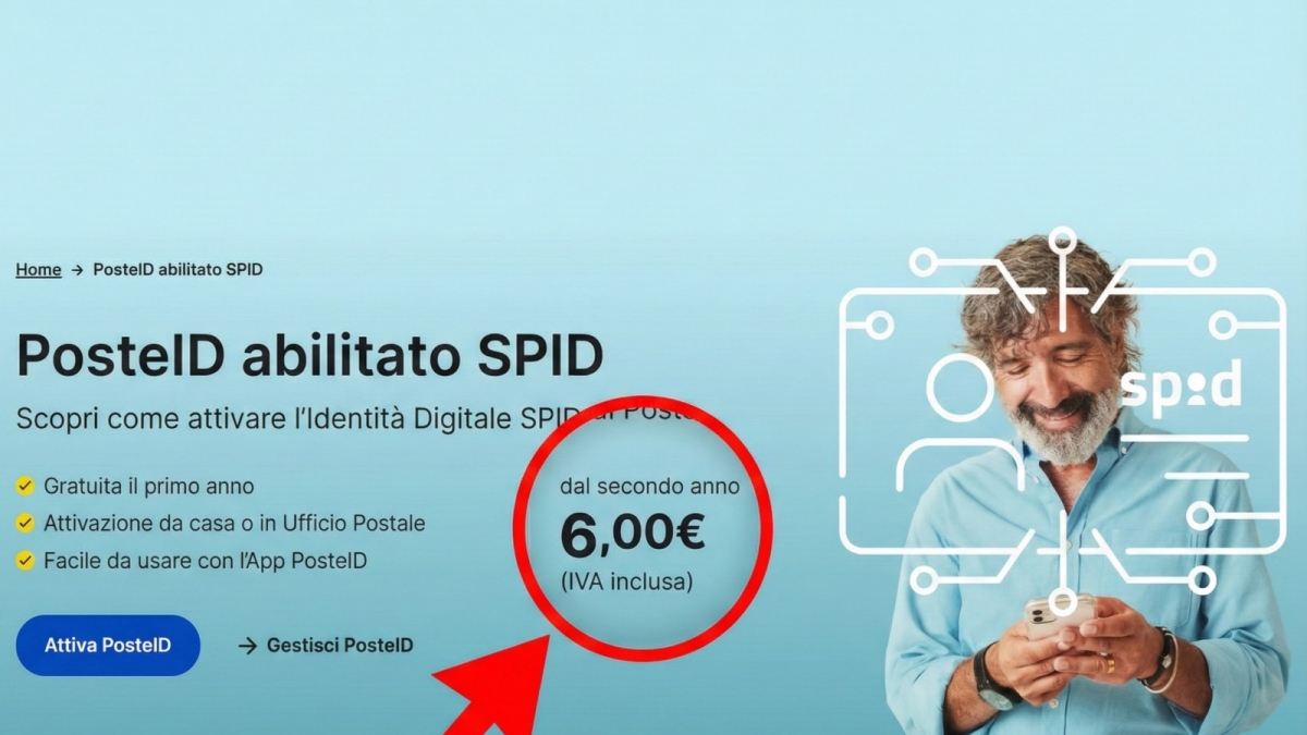 Spid di Poste Italiane a pagamento nel 2026, le alternative gratuite (carta identità in testa)