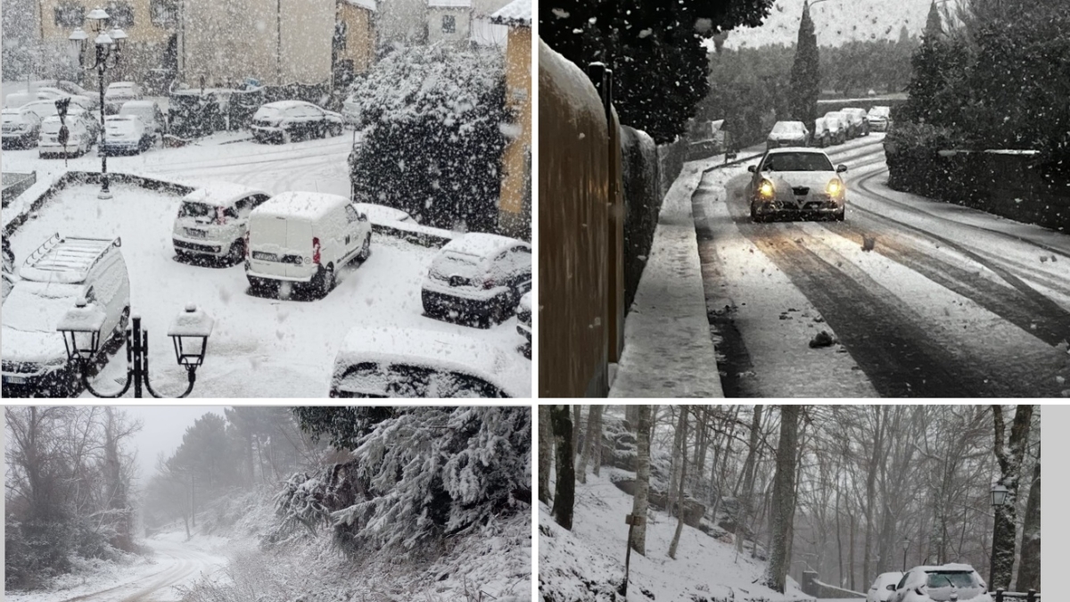 La Toscana si copre di bianco, strade bloccate dalle nevicate
