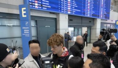 Tennis Jannik Sinner atterrato a Seul, accoglienza dei tifosi