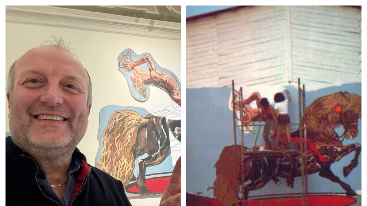 Ritrovato il murale di Pazienza «Zanardi equestre», scomparso (e poi sporadicamente riapparso) 40 anni fa