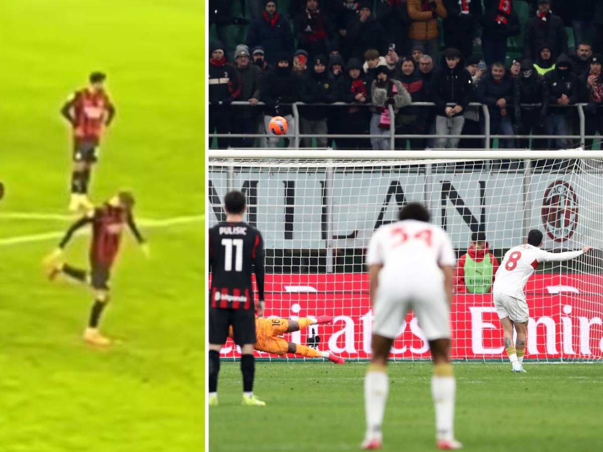 Pavlovic rovina il dischetto del rigore prima dell'errore di Stanciu in Milan-Genoa: polemica nel finale a San Siro
