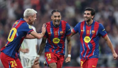 Il Barcellona stende il Real Madrid a Gedda 3-2 e fa sua la Supercoppa spagnola