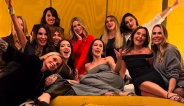 Michelle Hunziker festeggia i 49 anni con Aurora e le amiche