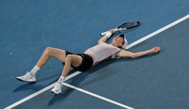 Australian Open, quando Sinner va in difficoltà e poi vince lo Slam