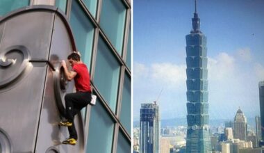La scalata del grattacielo a mani nude: Honnold in vetta al Taipei 101 alto 508 metri