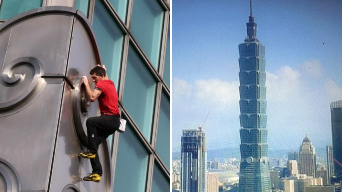 La scalata del grattacielo a mani nude: Honnold in vetta al Taipei 101 alto 508 metri