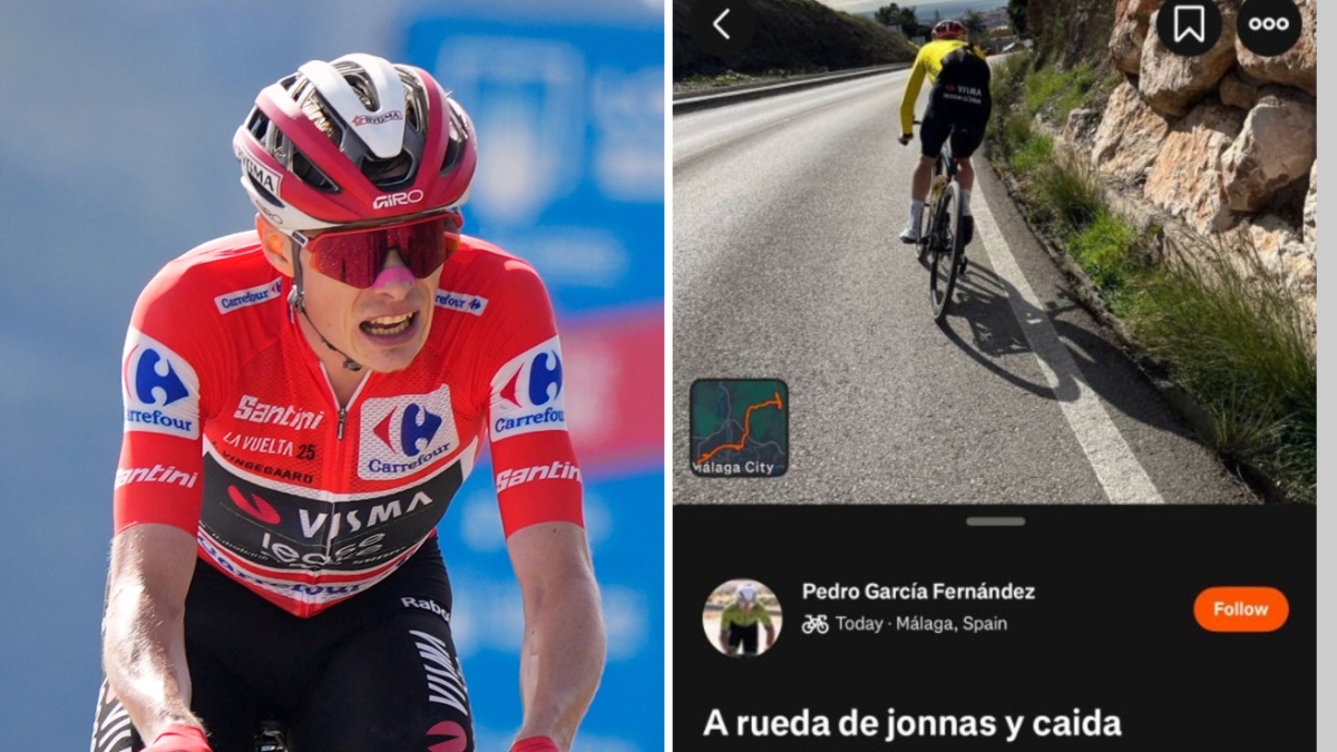 Vingegaard cade inseguito da un dilettante che posta su Strava: «Voleva staccarmi, è finito a terra e sanguinava»