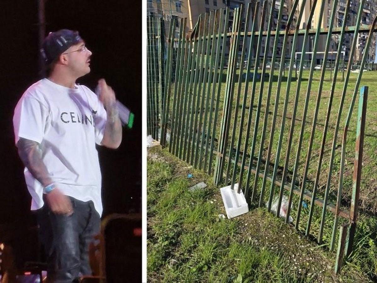 La promessa di Geolier ai bambini di Scampia: «Quel campetto lo aggiusto io». E loro: «Lo chiamiamo Geolier Stadium»