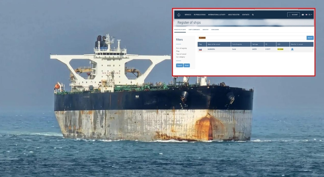 Petroliera in fuga dagli Usa, l'equipaggio dipinge una bandiera russa sullo scafo. E Mosca la inserisce nel proprio database