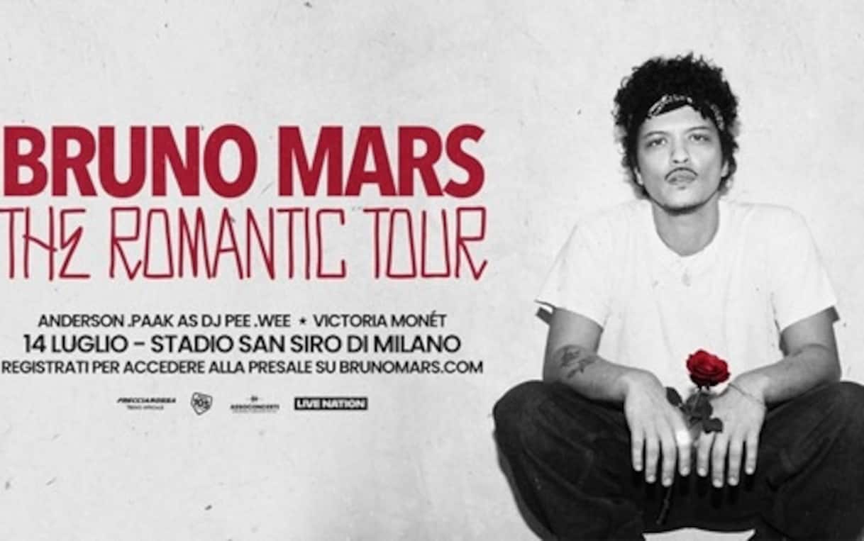 Bruno Mars in concerto a Milano a luglio 2026: unica data in Italia