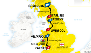 Tour de France 2027, svelate le tre tappe del Grand Départ in Gran Bretagna (Altimetria e Planimetria)