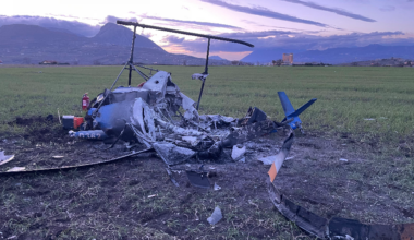 Tragedia a Benevento. Elicottero Ultraleggero precipita in c.da Olivola. Morto 76enne, ferito 68enne.