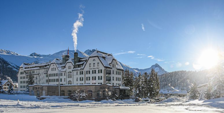 Cresta Palace St. Moritz, hotel cresta palace celerina, edificio, neve, montagna