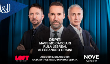 Cacciari, Orsini e Jebreal ospiti di Luca Sommi ad Accordi&Disaccordi sabato 17 gennaio. Con Travaglio e Scanzi