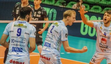 Ai biancorossi bastano tre set. La Lube schiaccia i belgi del Leuven