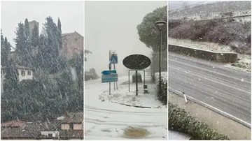 Risveglio bianco nell’Empolese Valdelsa. Fiocchi di neve nel giorno dell’Epifania, prudenza sulle strade