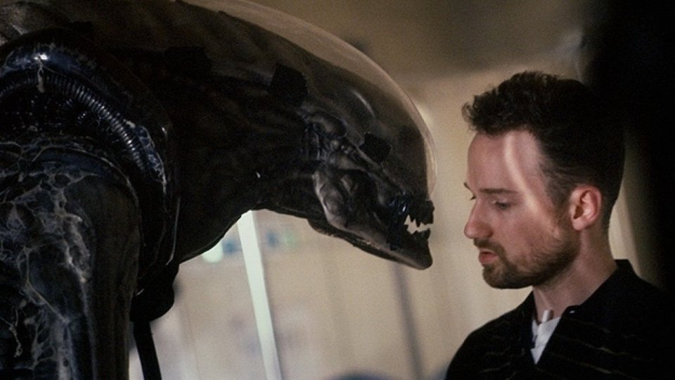 David Fincher sul set di Alien 3