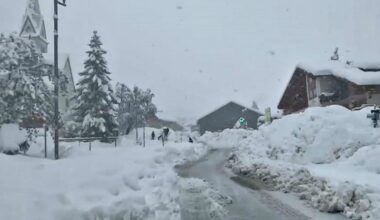 cammina 6 km sotto la neve a Belluno