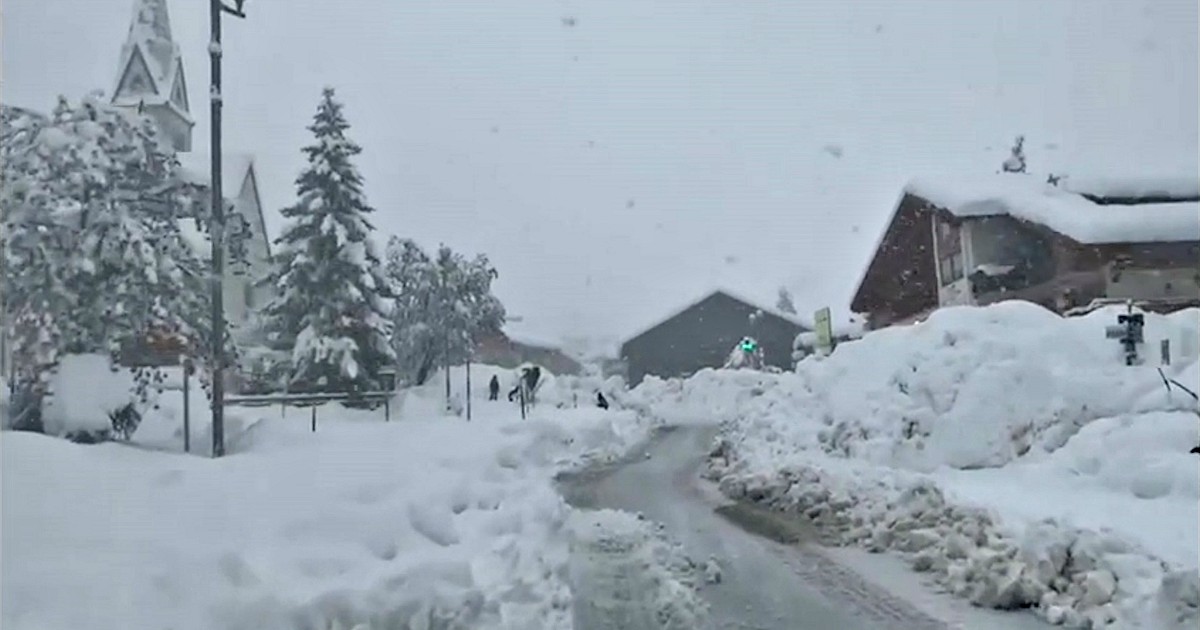 cammina 6 km sotto la neve a Belluno