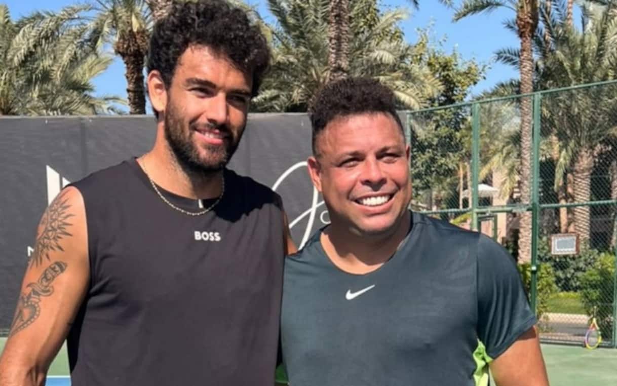 Berrettini e Ronaldo il Fenomeno: lo scatto sui social