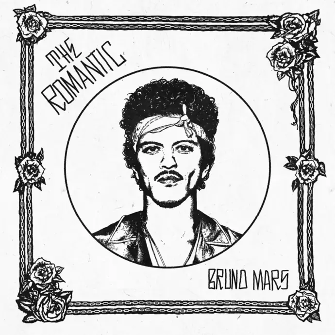 La copertina del nuovo album di Bruno Mars, The Romantic