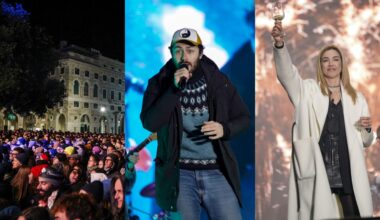 Capodanno a Genova, in migliaia in piazza per i Pinguini Tattici Nucleari