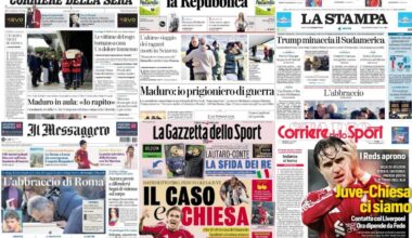 Le prime pagine dei quotidiani di oggi 6 gennaio: la rassegna stampa