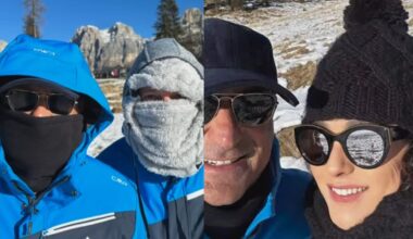 Conti e Pieraccioni in vacanza, la moglie del conduttore riprende tutto: "Temperature fino a -8 gradi. Sono entusiasti, no?" - today.it
