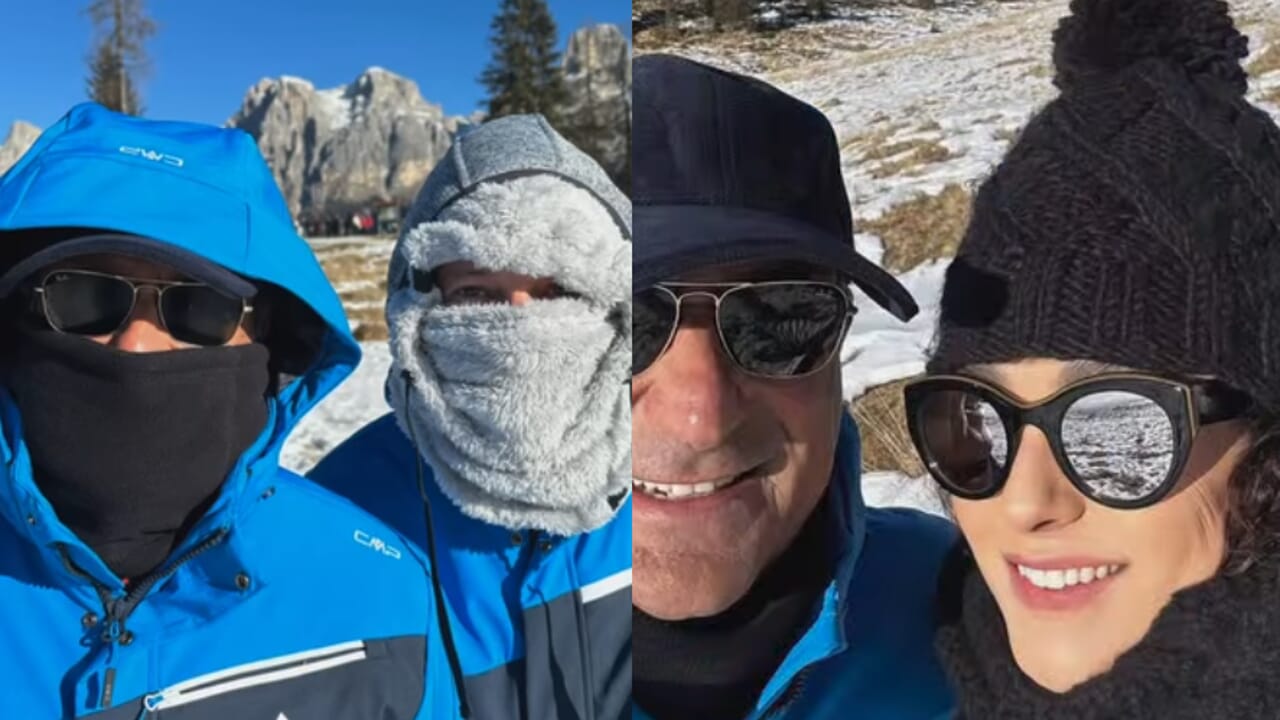 Conti e Pieraccioni in vacanza, la moglie del conduttore riprende tutto: "Temperature fino a -8 gradi. Sono entusiasti, no?" - today.it