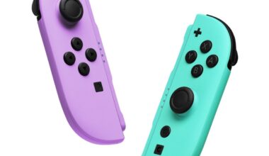dbrand sfotte Nintendo annunciando delle coperture completamente viola e verdi per i Joy‑Con 2