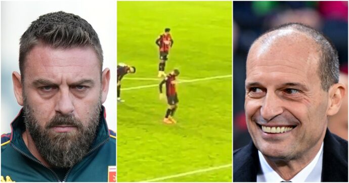 Botta e risposta De Rossi-Allegri sullo scavetto di Pavlovic. “Dal Milan mi aspetto altro”, “È il bello del calcio”