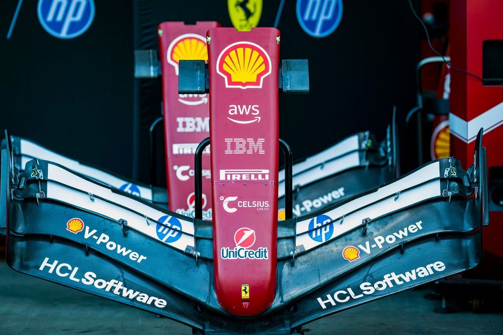 Ferrari SF-25 dettaglio dell'ala anteriore