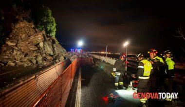 Frana ad Arenzano galleria Pizzo: Aurelia chiusa
