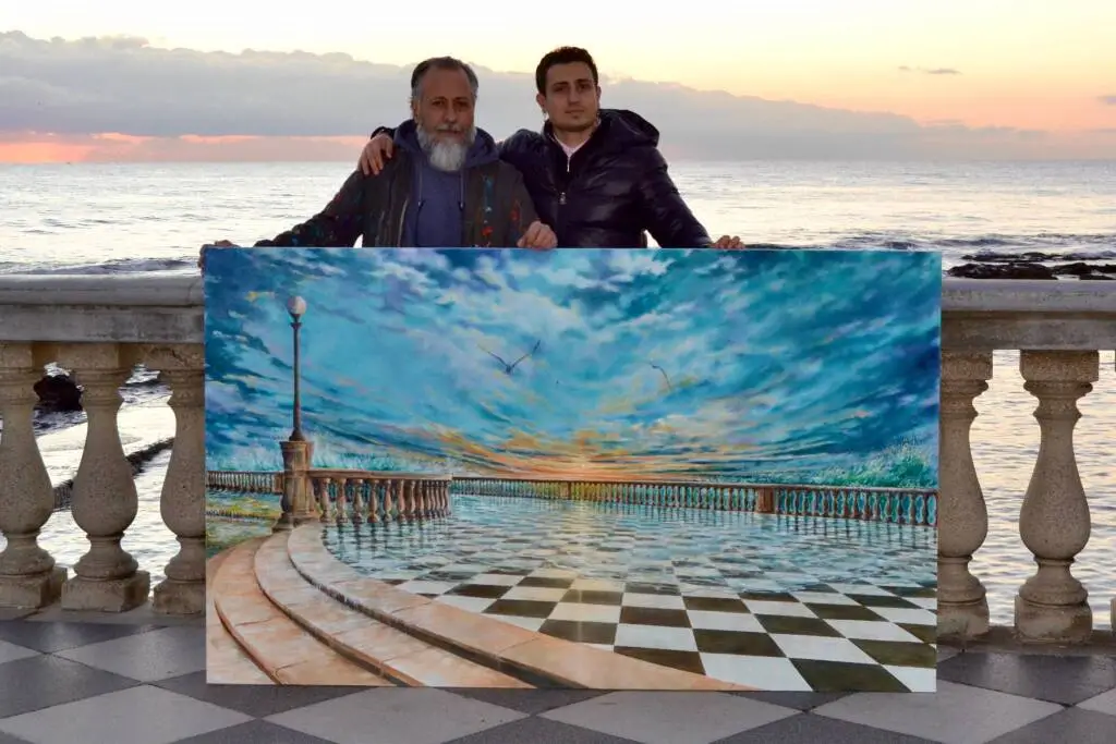 Giuseppeilpittore è da record: la tela di Livorno fa il giro del mondo