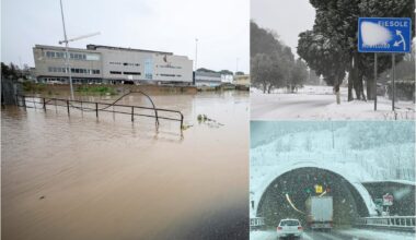 Meteo, esondato Aniene a Roma: allerta rossa in Lazio. Disagi per neve nel Fiorentino