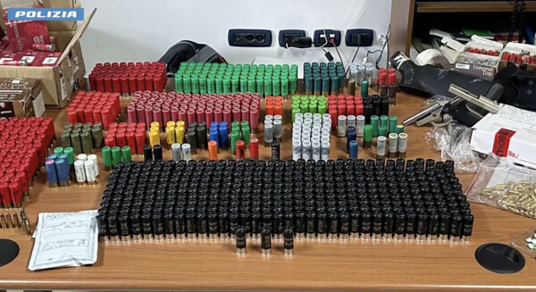 I proiettili sequestrati allo Zen